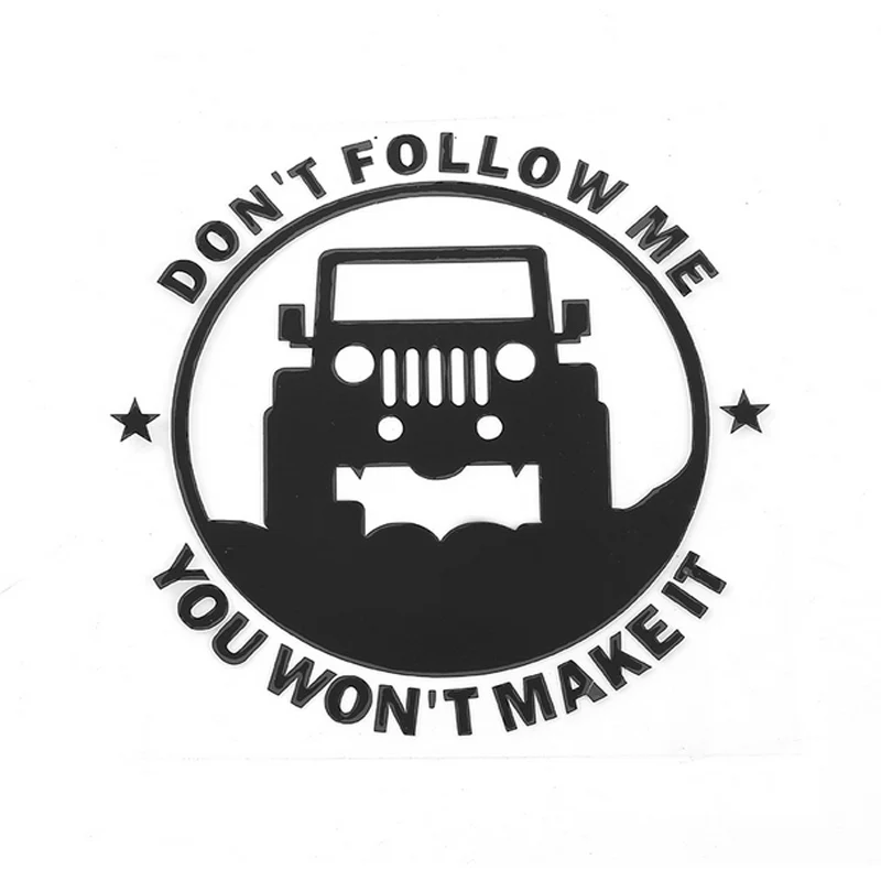 For Jeep Wrangler Renegade Compass Sticker Don't Follow Me Sticker Auto