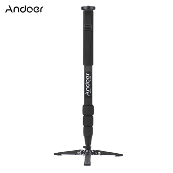 

Andoer TP-340C Portable Carbon Fiber Camera Monopod 34mm Diameter Max Load 15kg with Three-Legged Supporting Stand for Cameras