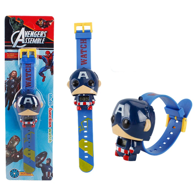 Electronic-Toys-Watch-Avengers-Iron-Man-Green-Giant-Spiderman-Captain-America-doll-deformation-toy-kids-toys (3)