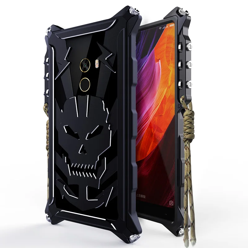 

Zimon Tough Armor Skull Aluminum Metal Case on for Xiaomi Mi Mix Case Cover Coque Xaomi mi mix Bumper Xiomi mix cases Fundas Men