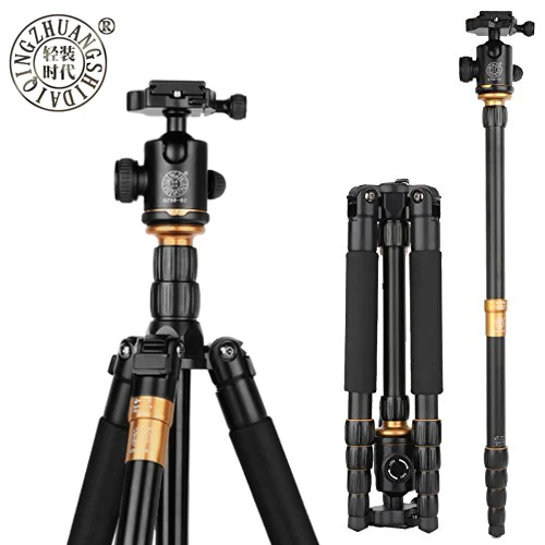 

QZSD Q666 Pro Photographic Portable Tripod & Monopod Set For Digital SLR Camera Only 35cm Load Bearing 15Kg