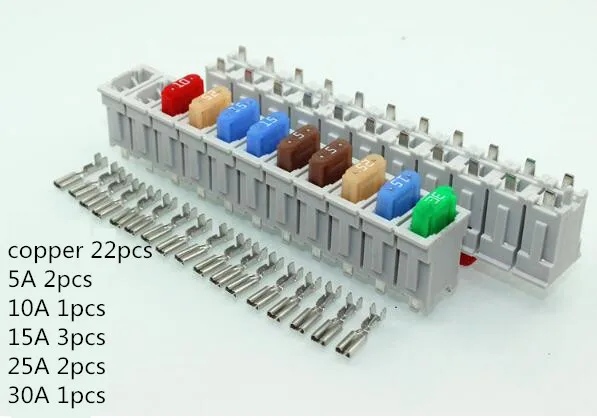 

Small size Fuse Holder Box Fuse Box Block Car modification fuse socket 5A 10A 15A 20A 25A 30A
