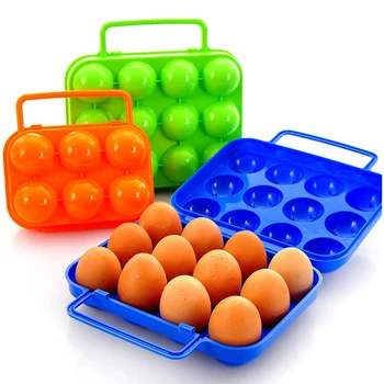 

Outdoor picnic egg box 12 earthquake proof portable egg tray holder refrigerator egg box Raw egg easily-carried Kitchenware tool
