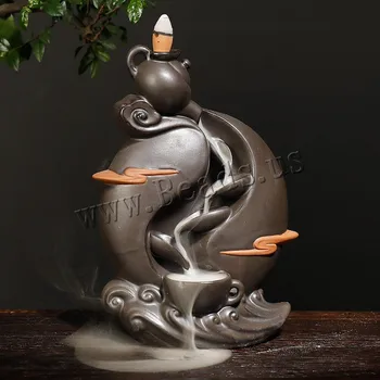 

Purple Sand Backflow Incense Burner Smoke Waterfall Incense Holder Lotus Smell Aromatic Home Office Incense Craft Incense Censer