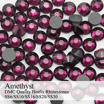 

Polaris SS6-SS30 Machine Cut Amethyst Strass DMC Hotfix Rhinestones For Garment Accessories