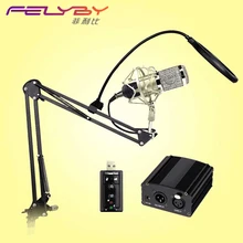 Microphone for computerProfessional BM 800 Condenser Microphone 48V Phantom Power USB Sound Card Studio KTVHave a