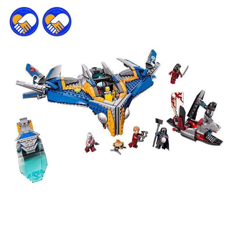 

A toy A dream 10251 MARVEL GUARDIANS OF THE GALAXY Milano Spaceship Rescue DIY Educational Building Blocks Toys Bricks
