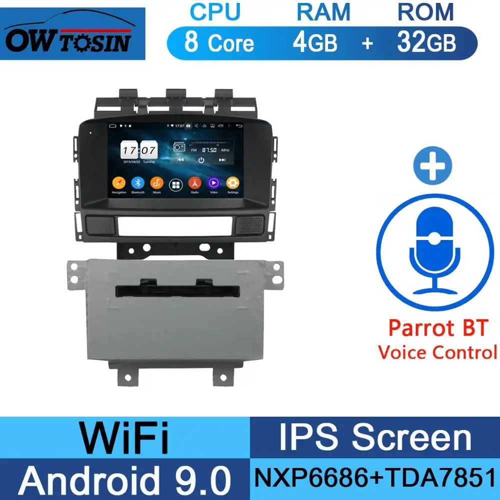 " ips 8Core 4G Оперативная память+ 64G Встроенная память Android 9,0 Автомобильный DVD Радио gps для Защитные чехлы для сидений, сшитые специально для Opel Astra J 2010 2011 2012 2013 DSP CarPlay попугай BT стерео Adas - Color: 32G Parrot BT