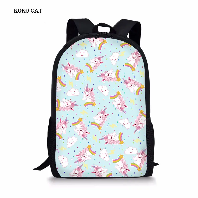 

3D Printing School Backpack Unicorn Animal Girls SchoolBag Lovely Kid Bookbag Teenager Kindergarten Unicornio Infantil Mochila