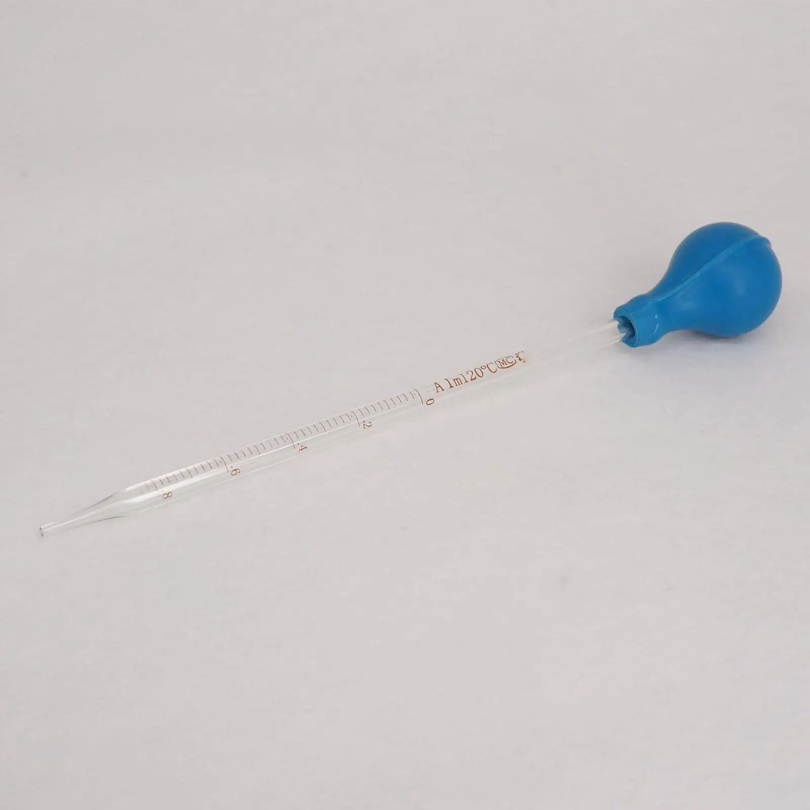 

1ml Glass Graduated Pipette with Rubber Bulb Lab Chemistry Dropper Dispensing