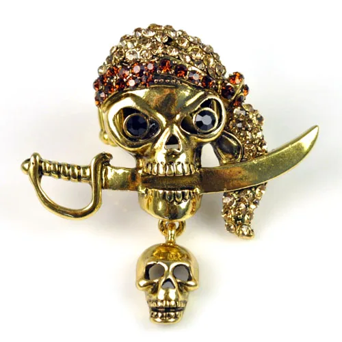 Винтаж золотого цвета с прикольным череп с нож кольцо в стиле стимпанк, elasty кольцо RN-616