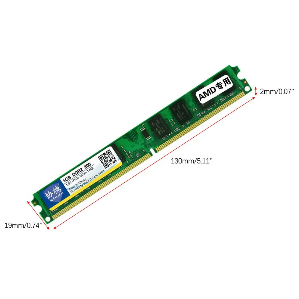 

Xiede Desktop Computer Memory Ram Module Ddr2 800 PC2-6400 240Pin Dimm 800Mhz For Intel/Amd