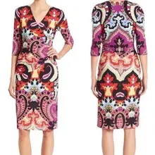 Новое Женское модное платье с v-образным вырезом и коротким рукавом, стрейчевое трикотажное шелковое трикотажное тонкое платье