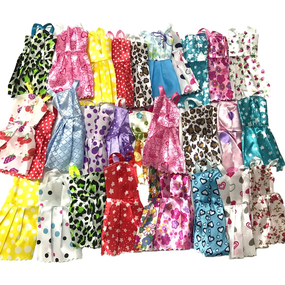 

NK Free Shipping 10 Pcs Mix Sorts Beautiful Party Clothes Fashion Dress For Barbie Doll Best Gift Baby toys For Girls Birthday
