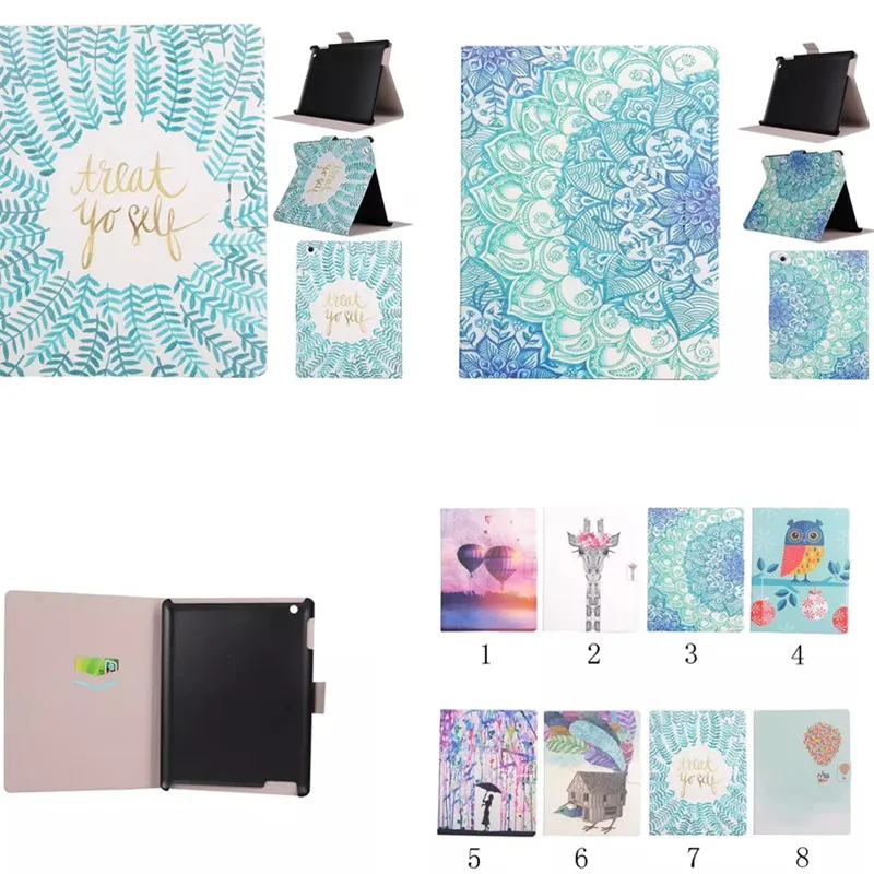 

Wholesale XX  Ultra Stylish Luxury OWI Flower PU leather Cover Stand case For apple ipad 4 3 ipad 2 ipad4 Tablet PC Cases