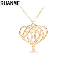 Attractive men sweater fashion jewellery pendant popular hot zinc alloy heart-shaped necklace jewelry accessories