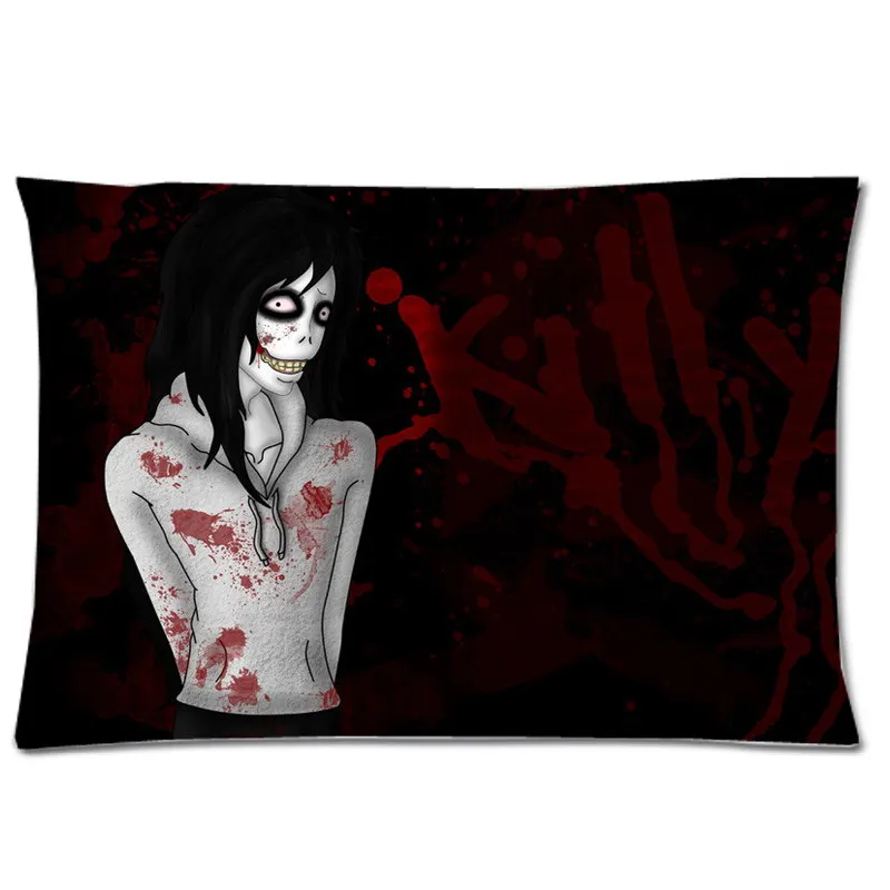 На заказ Jeff The Killer декоративный чехол для подушки, 2" x 30" мягкая полиэфирная наволочка Прямоугольная подушка(две стороны - Цвет: 3