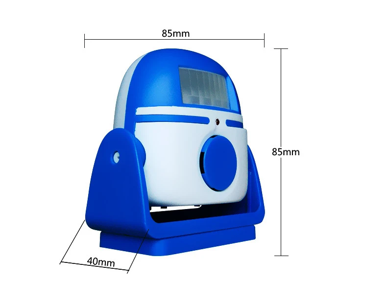 RAYKUBE Добро пожаловать дверной звонок датчик движения предупреждающий дверной звонок автономный инфракрасный датчик сигнализации R-818