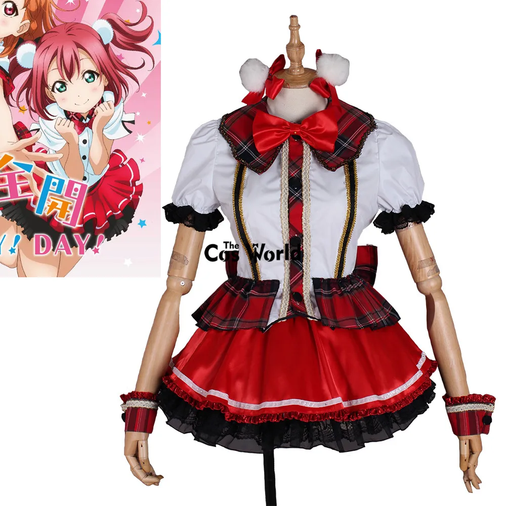 Костюм рубашки с коротким рукавом Love Live Sunshine Aqours CYaRon концерт Ruby Kurosawa|anime cosplay