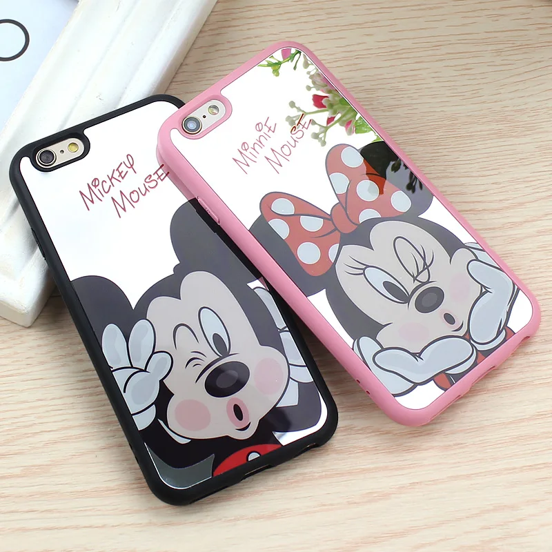 3D Cute Cartoon Mickey Minnie Mouse Painting Silicone