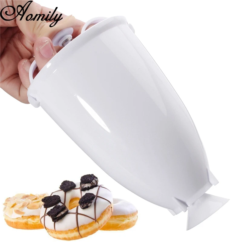 

Aomily DIY Doughnut Maker Plastic Batter Baking Decorating Tools Dispenser Donut Cookies Tools Tart Making Kitchen Bakeware