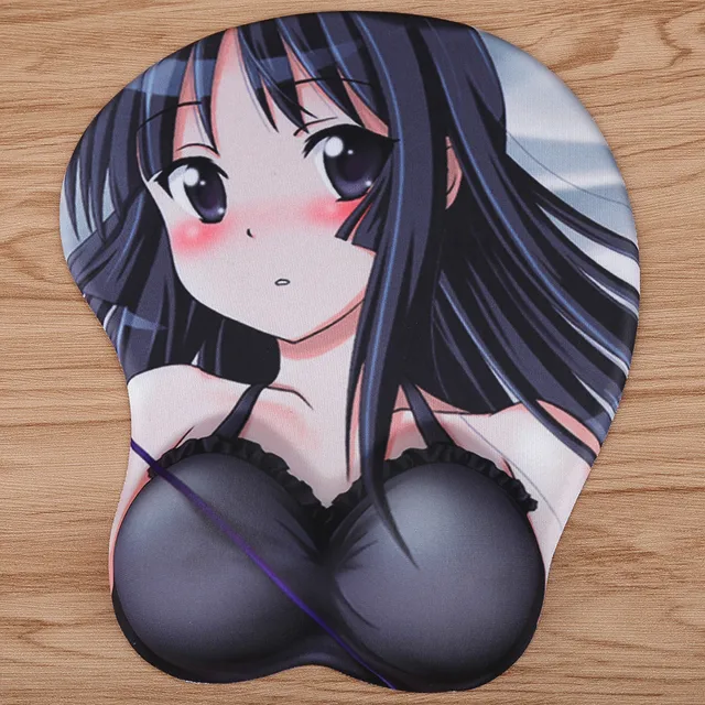 Kawaii Anime 3D Mouse Pad with Soft Silica Gel Oppai 3