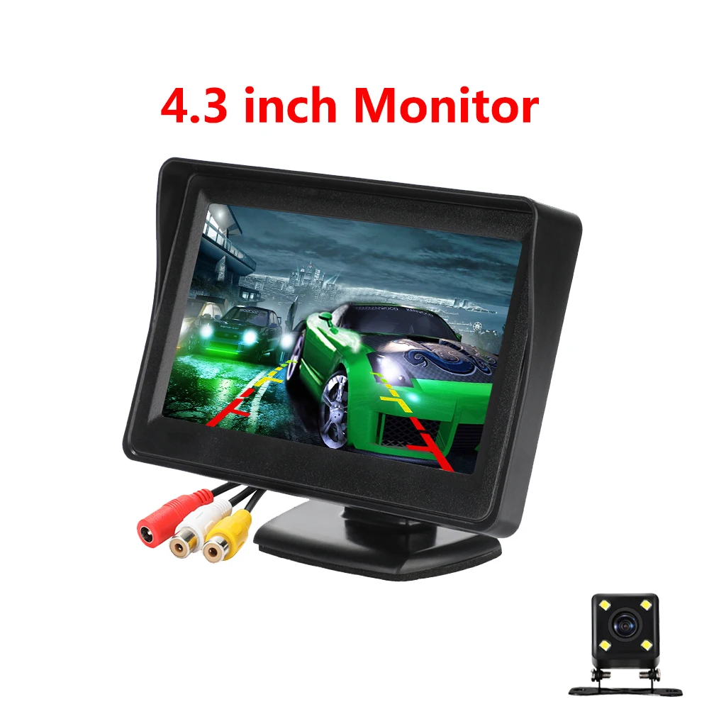 

4.3 inch Car Monitor for Rear View Camera Auto Parking Backup Reverse Monitor HD 800*480 tft-lcd Screen with rear view camera