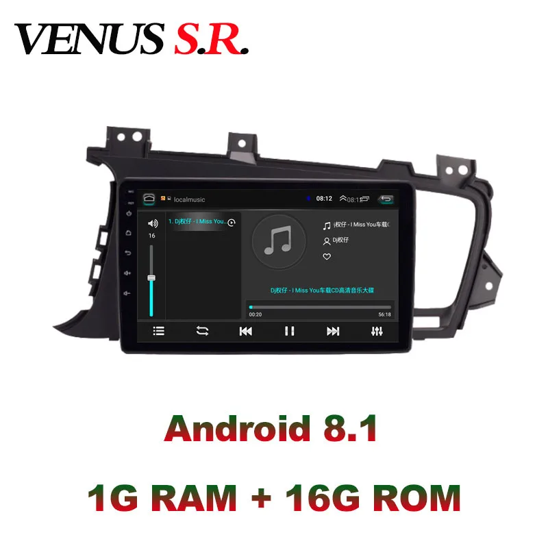 Best VenusSR Android 8.1 2.5D car dvd for KIA optima K5 radio 2011-2015  multimedia headunit GPS gps navigation 3