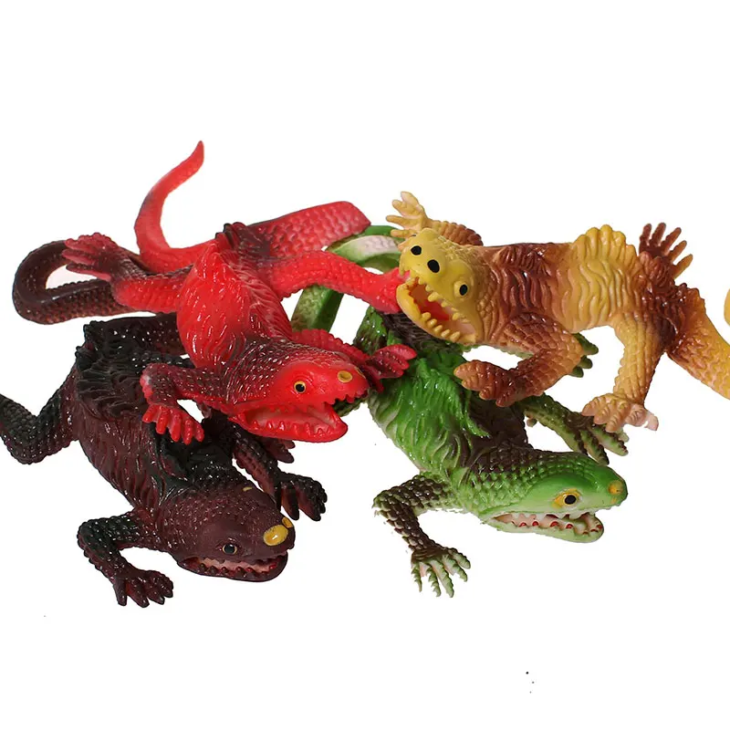 

1pcs random Action Figure Simulation chameleon lizard 12cm Soft Animals gift Decorative collectible toys dolls kids Model Anime