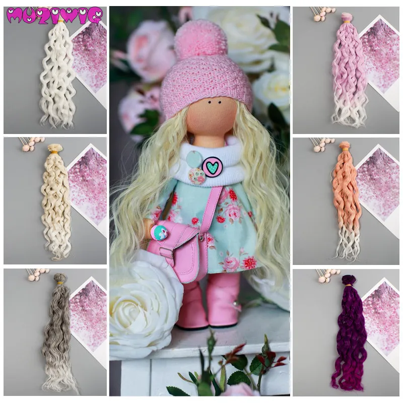 

1/12 1/8 1/6 1/4 1/3 Doll Wigs Heat Resistant Wire Curly Hair Extensions for BJD/SD Dolls DIY Doll Hair Doll Accessories
