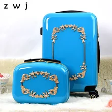 Модный трендовый багажный набор тележки универсальные на колесах suicases дорожная сумка, косметичка чемодан сумка
