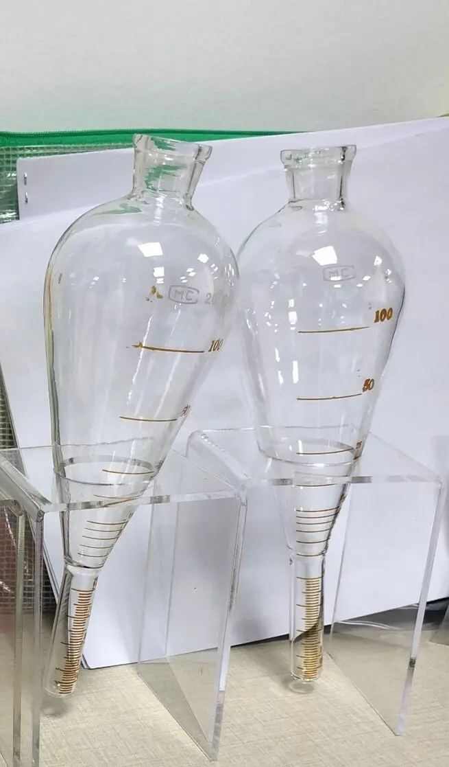 

100ml Pear shape Magnetic Particle Centrifuge Tube with plastic rack Stand for lab Free DHL