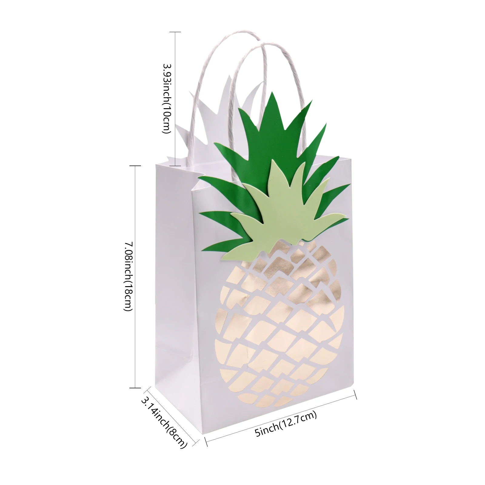 Sac A Main En Papier Kraft 4 Pieces Forme D Ananas Sac A Bonbons Cookies Avec Poignee Fourniture Pour Fete Prenatale Anniversaire Festival Hawaienne Aliexpress