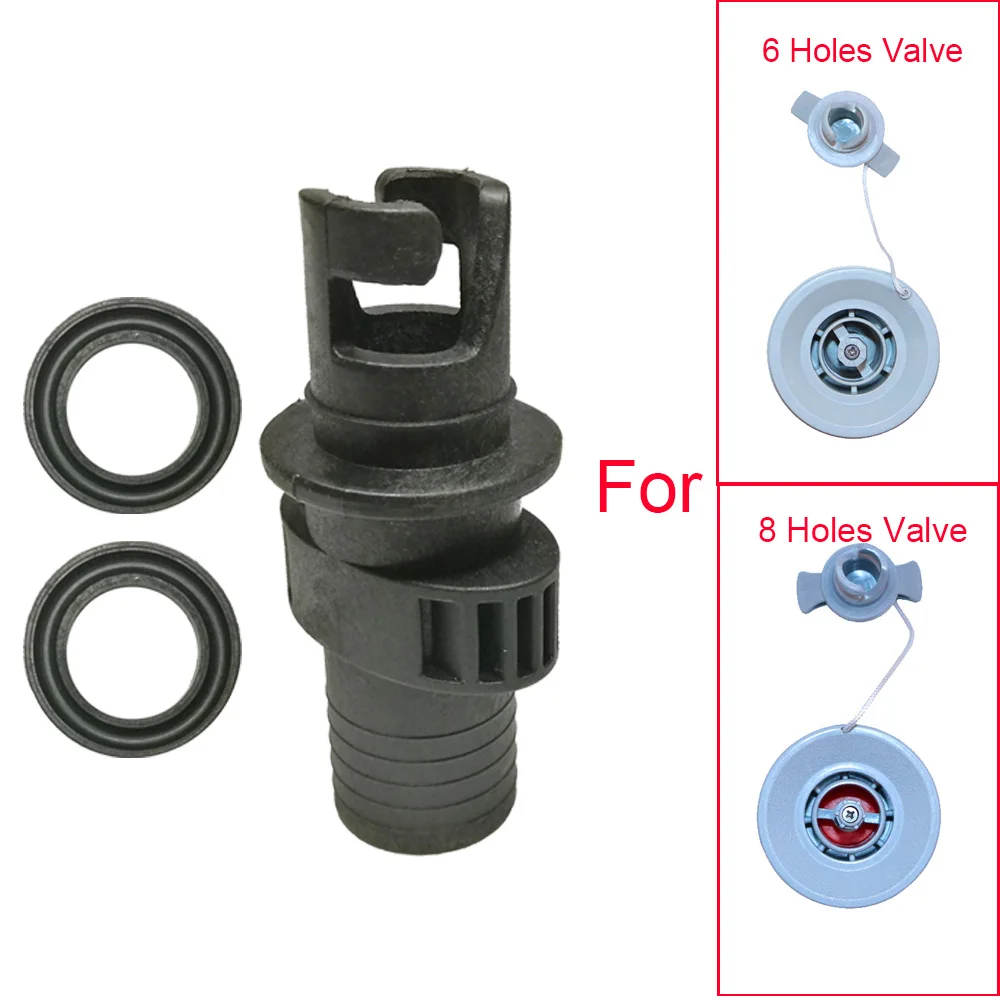 Double Seal 8-Hole Air Valve Adapter for Inflatable Boat Dinghy Kayak Canoe 