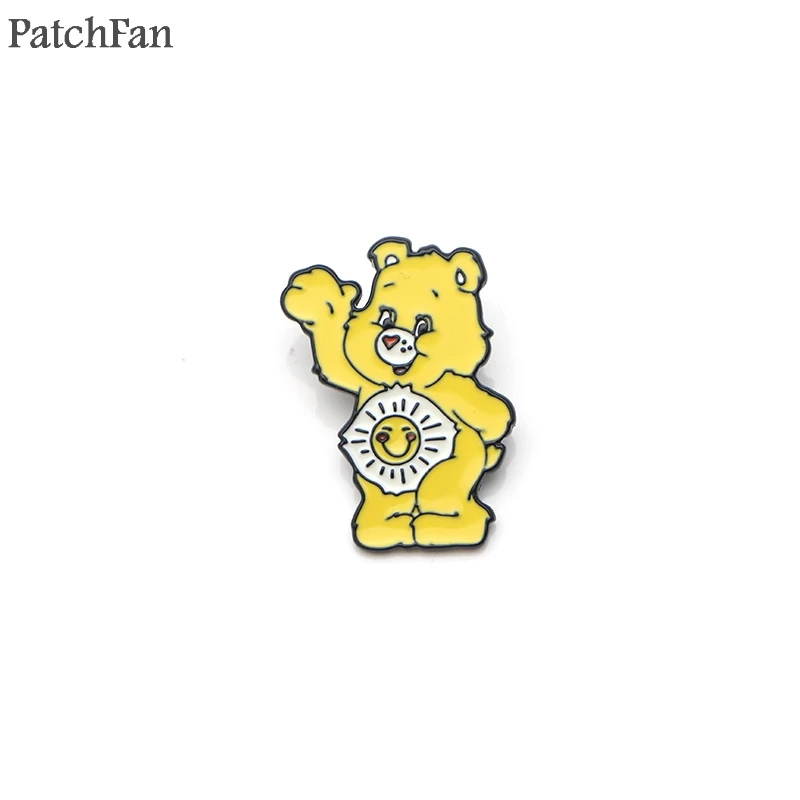 Patchfan уход медведь цинк галстук мультфильм забавные булавки рюкзак одежда броши для мужчин и женщин шляпа Декоративные значки медали A1107 - Цвет: 5