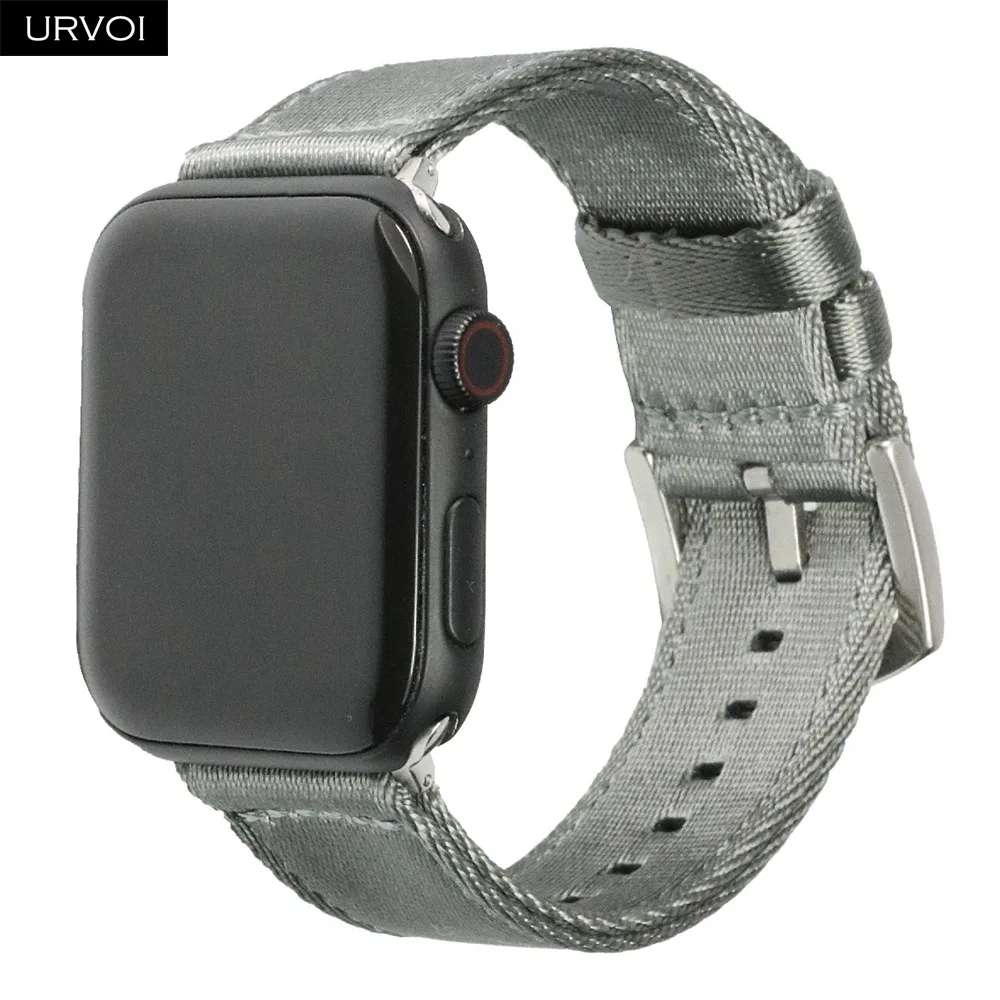 URVOI ремешок для apple watch серии 4 3 2 НАТО лямка из нейлоновой ткани для iwatch полосатый Замена прочный созвучно 38/42/40/44 мм