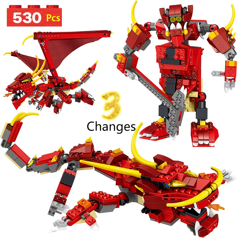 

Deformation LegoINGLYS Ninjagoes Dragon Animal Building Blocks Bricks Mini Action Figures Dragon Building Block For Kid