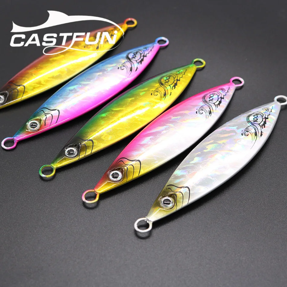 

Slow Jigging 20g 40g 60g 80g 1pc Metal Jig Lures Saltwater 5 Colors