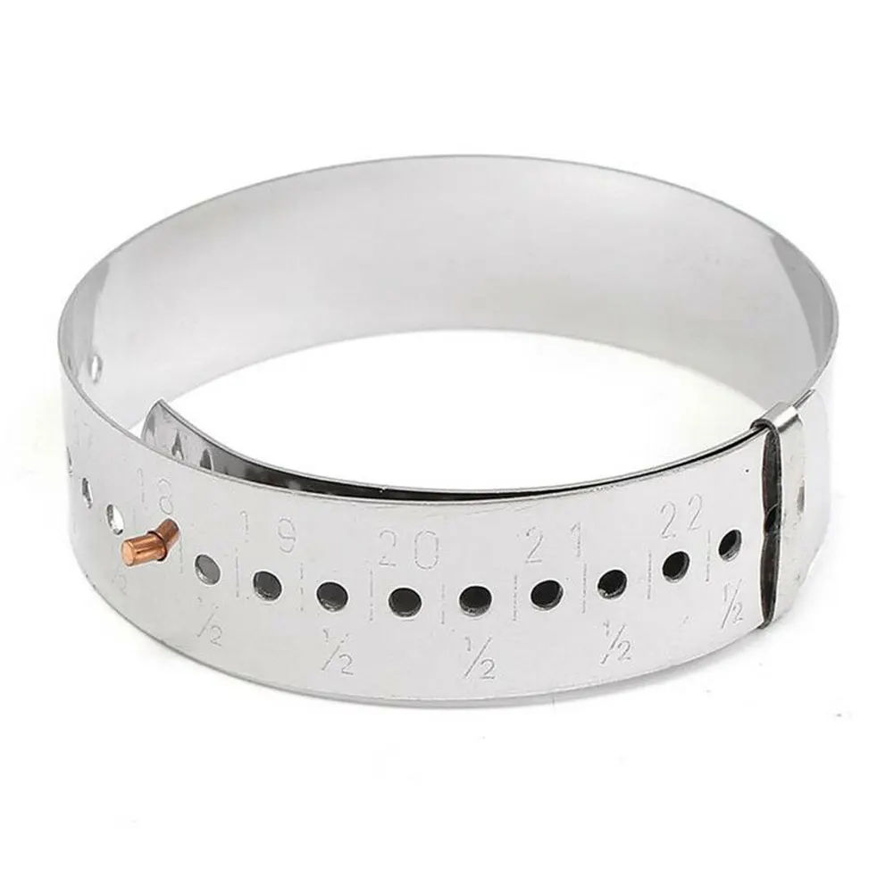 Регулируемые браслеты, измеряемые браслет с датчиком из нержавеющей стали для ювелирного магазина, завязанные 15-23 см, прочные размерные