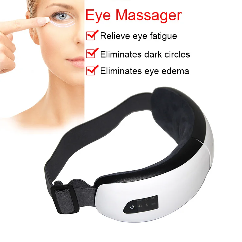 Недавно складной Электрический массажер для глаз Тепло Сжатия Беспроводной Bluetooth Музыка глаза маска