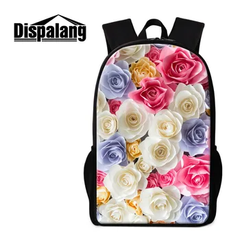 

Dispalang Flower Print Backpacks For Women Mochila Feminina Rose School Backpacks for girl Bagpack Children Rucksack Book Bag