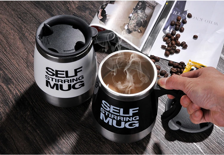 Stainless Steel Self Stirring Mixing Mug Protein Shaker Multifunction Smart Mixer Blender Cup Automatic Electric Coffee Mugs (3)