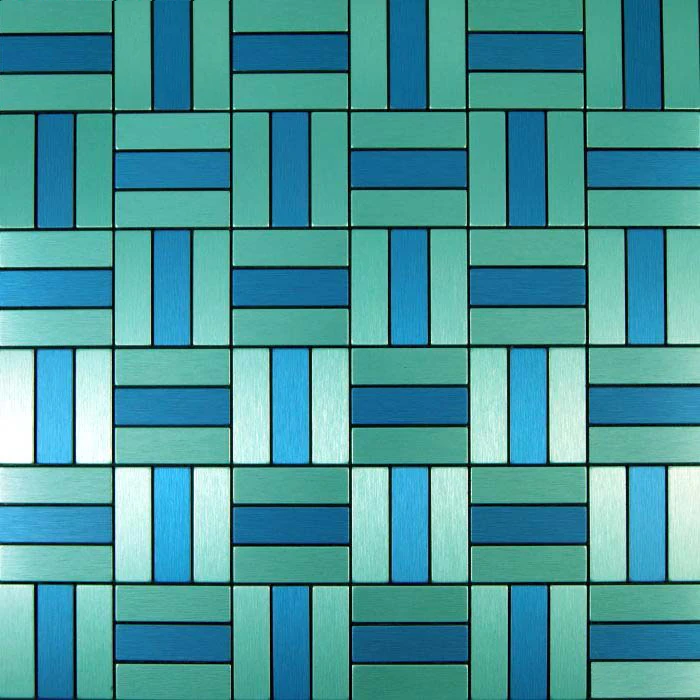 Wholesale 11 sheets green and blue self adhesive bathroom living room decorative fireplace tile