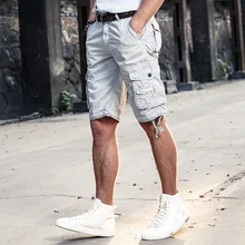 Мужские шорты Карго, лето, с несколькими карманами, камуфляжные мужские шорты, повседневные, свободные, длина до колен, мужские шорты Карго с ремнем, 12 цветов