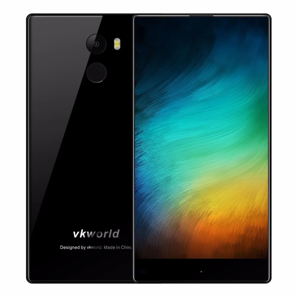 Vkworld Mix 5," полноэкранный 3500 мАч 2 Гб ОЗУ 16 Гб Android7.0 смартфон MTK6737 четырехъядерный 8 Мп+ 5 Мп отпечаток пальца 4G LTE сотовые телефоны - Цвет: Black