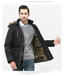 Новый Зимний толстый теплый хлопок мужской пиджак Для мужчин парка с капюшоном Повседневное стеганая верхняя одежда мода Искусственный
