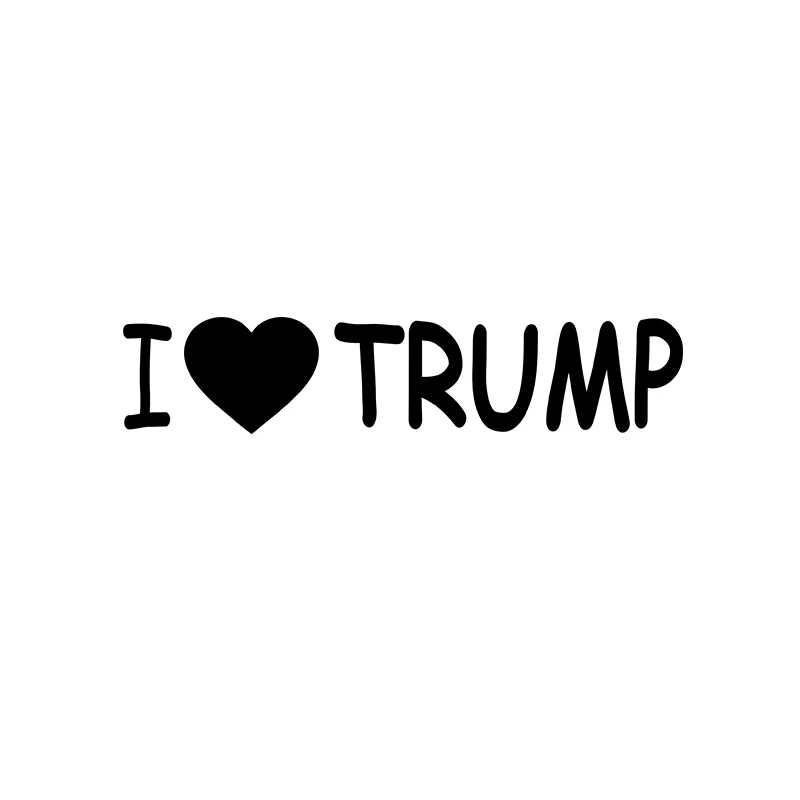 

Hot Sale I love Trump Funny JDM Car Sticker For Truck Window SUV Bumper Auto Door Laptop Kayak Die Cut Vinyl Decal Cars Styling