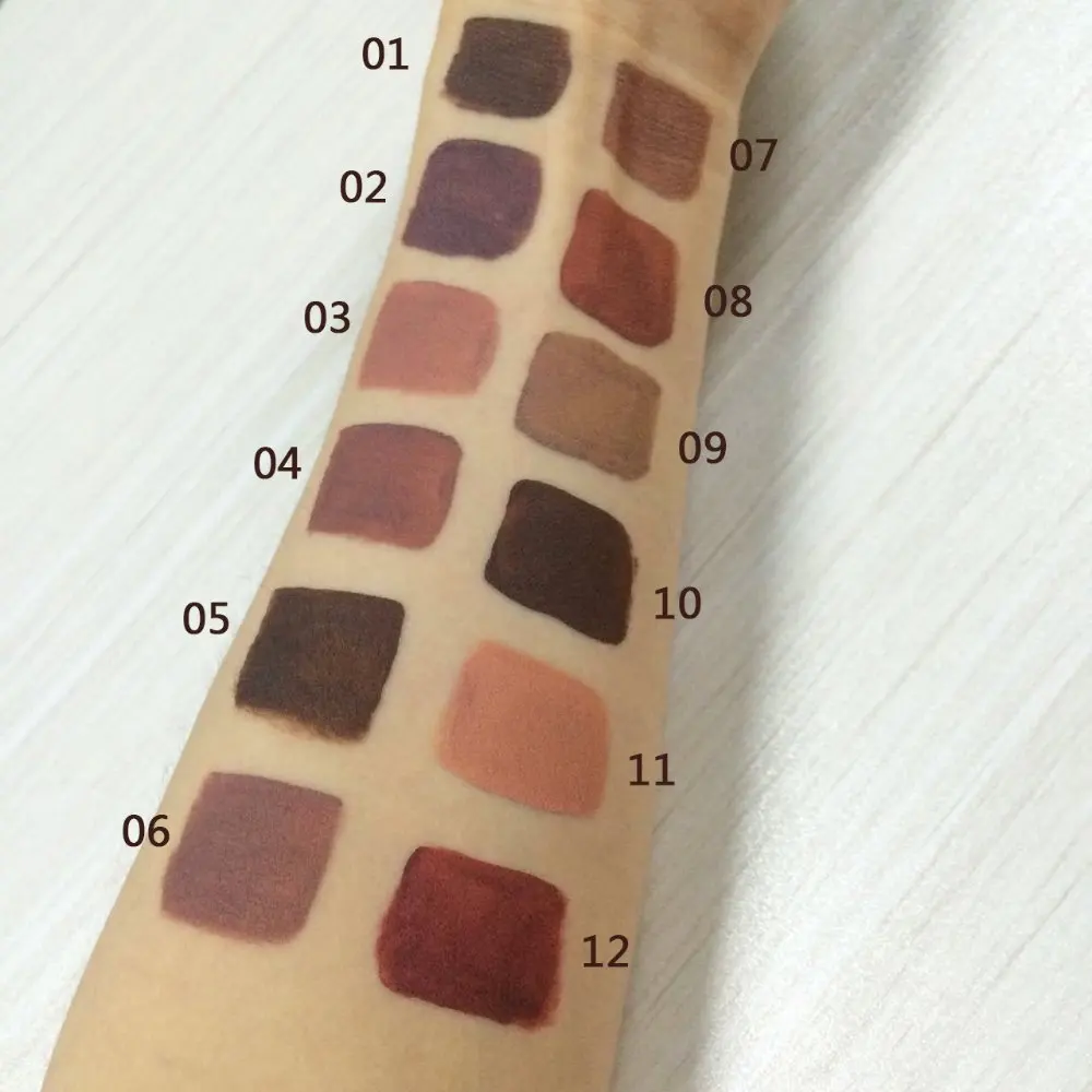 12 Color Cylindrical Matte Velvet Lip Gloss Waterproof Long Lasting Makeup for Valentine's day Sexy Deep Color Lips 12 Color Cylindrical Matte Velvet Lip Gloss Waterproof Long Lasting Makeup for Valentine's day Sexy Deep Color Lips