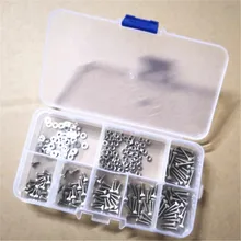 250 pces m1.6 m2 m2.5 m3 de aço inoxidável encanta parafusos soquete parafuso com porcas hex arruelas sortimento kit