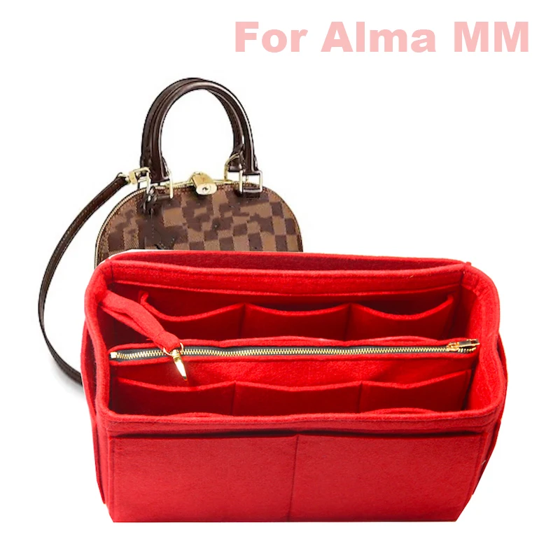 

For Alma MM Customizable (Handmade/20 Colors)3MM Felt Tote Organizer(w/Detachable Compartments)Purse Insert Bag